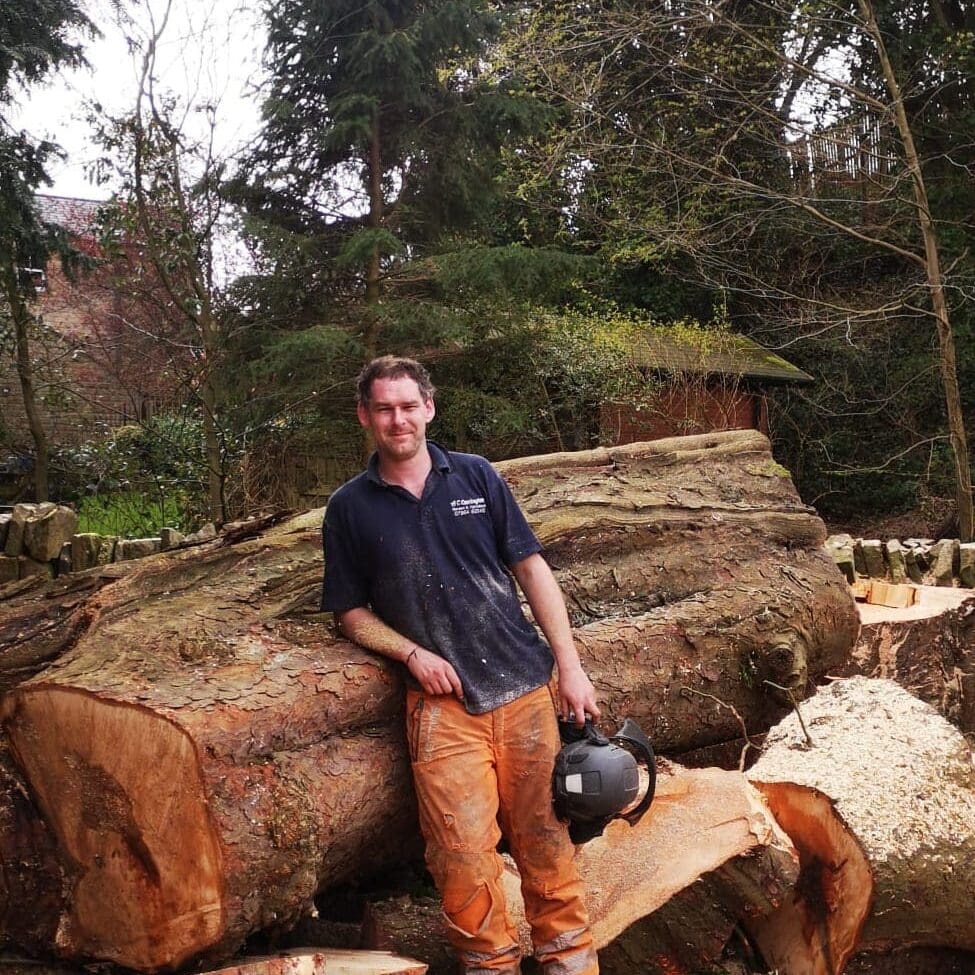 Connor the Tree Surgeon in Rochdale owner of ACC Tree Care Connor the Tree Surgeon in Rochdale owner of ACC Tree Care